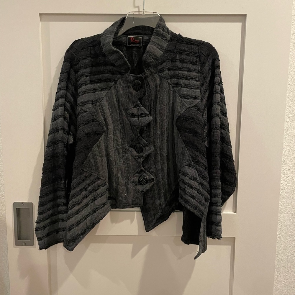 Prisa European Collection Textured jacket one size black